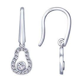 Серьги SOKOLOV - Серебро 925, Фианит (арт. 94023231)