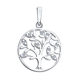 Подвеска SOKOLOV - Серебро 925, Фианит (арт. 94032891)