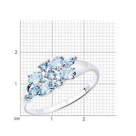 Кольцо SOKOLOV - Серебро 925, Топаз (арт. 92011103)