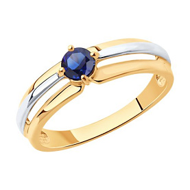 Кольцо SOKOLOV - Серебро 925, Синтетический сапфир (арт. 88010070)