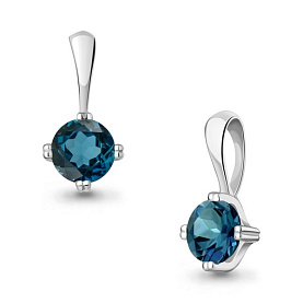 Подвеска Аквамарин - Серебро 925, Топаз лондон (арт. 2502808.5)