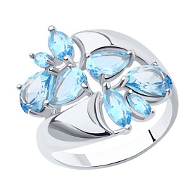 Кольцо SOKOLOV - Серебро 925, Топаз (арт. 92011973)