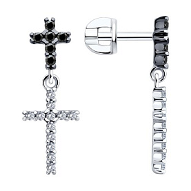 Серьги SOKOLOV - Серебро 925, Фианит (арт. 94026449)