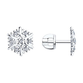 Серьги SOKOLOV - Серебро 925, Фианит (арт. 94022565)