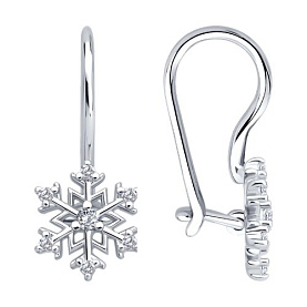 Серьги SOKOLOV - Серебро 925, Фианит (арт. 94027046)