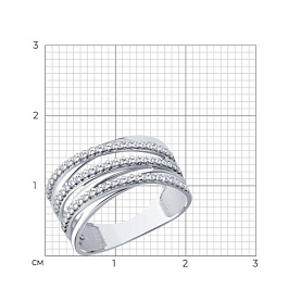 Кольцо SOKOLOV - Серебро 925, Фианит (арт. 94014815)