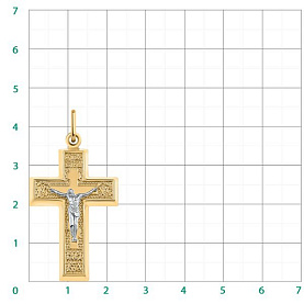 Крест Атолл - Золото 585 (арт. 3232)
