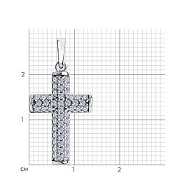 Подвеска SOKOLOV - Серебро 925, Фианит (арт. 94032566)