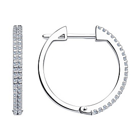 Серьги SOKOLOV - Серебро 925, Фианит (арт. 94023586)