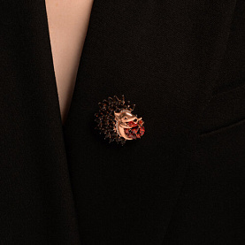 Брошь SOKOLOV - Серебро 925, Раухтопаз, Фианит (арт. 92040119)