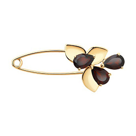 Булавка SOKOLOV - Золото 585, Гранат (арт. 740261)