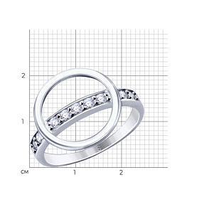 Кольцо SOKOLOV - Серебро 925, Фианит (арт. 94012789)