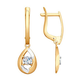 Серьги SOKOLOV - Золото 375, Фианит (арт. 027820-4)