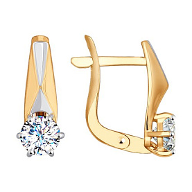Серьги SOKOLOV - Золото 375, Фианит (арт. 027430-4)