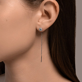 Серьги SOKOLOV - Серебро 925, Фианит (арт. 94026663)