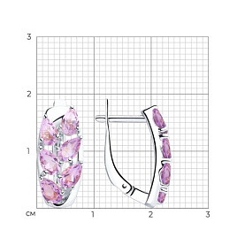 Серьги SOKOLOV - Серебро 925, Аметист (арт. 92022068)