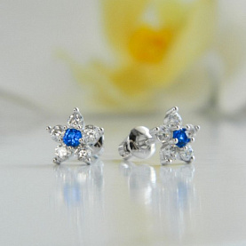 Серьги Галатея - Серебро 925, Фианит (арт. 3498.31)