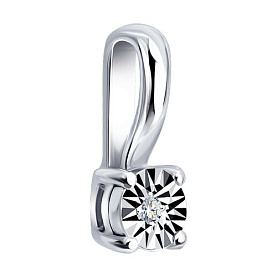 Подвеска SOKOLOV - Серебро 925, Бриллиант (арт. 87030068)
