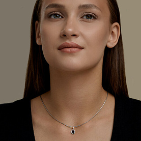 Подвеска SOKOLOV - Серебро 925, Гранат, Фианит (арт. 92030880)