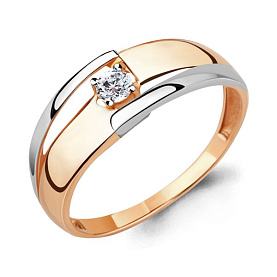 Кольцо Аквамарин - Золото 375, Фианит (арт. 68278.8)