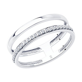 Кольцо SOKOLOV - Серебро 925, Фианит (арт. 94012151)