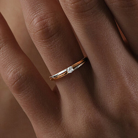 Кольцо SOKOLOV - Золото 375, Фианит (арт. 31-110-00852-1)