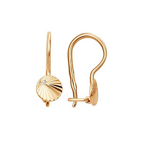 Серьги ЮФ Династия - Золото 375, Фианит (арт. 013622-5100)