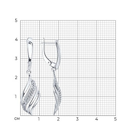 Серьги Diamant - Серебро 925, Фианит (арт. 94-121-00197-1)