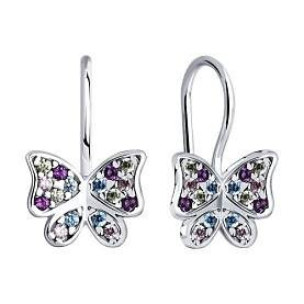 Серьги SOKOLOV - Серебро 925, Фианит (арт. 94026038)