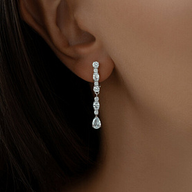 Серьги SOKOLOV - Серебро 925, Фианит (арт. 94021709)