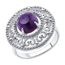 Кольцо Diamant - Серебро 925, Чароит (арт. 94-310-00839-1)