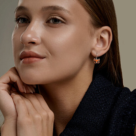 Серьги Diamant - Серебро 925, Эмаль (арт. 94-120-00101-1)