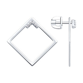 Серьги Diamant - Серебро 925, Фианит (арт. 94-122-02380-1)