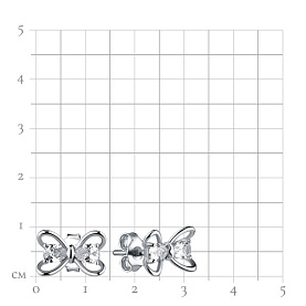 Серьги Talant - Серебро 925, Фианит (арт. 12-72-0001-15711)