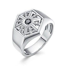 Кольцо Platinum Lab. - Платина 950 (арт. ПК-312Ч-01)