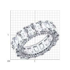 Кольцо SOKOLOV - Серебро 925, Фианит (арт. 94014908-91)