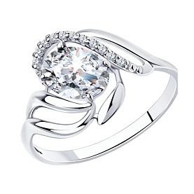 Кольцо SOKOLOV - Серебро 925, Фианит (арт. 94012245)