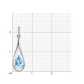 Подвеска Diamant - Серебро 925, Топаз, Фианит (арт. 94-330-00526-1)