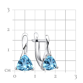 Серьги Talant - Серебро 925, Кристалл (арт. 10-72-000Ц-11814)