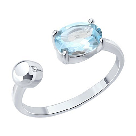 Кольцо SOKOLOV - Серебро 925, Топаз (арт. 92014930)