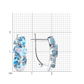 Серьги SOKOLOV - Серебро 925, Топаз (арт. 92022014)