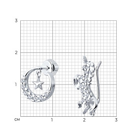 Серьги SOKOLOV - Серебро 925, Фианит (арт. 94026199)