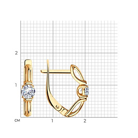 Серьги Diamant - Серебро 925, Фианит (арт. 93-120-01370-1)