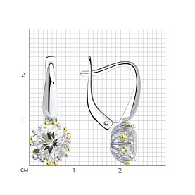 Серьги SOKOLOV - Серебро 925, Горный хрусталь (арт. 92021914)