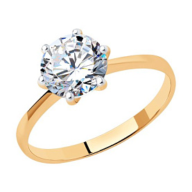 Кольцо SOKOLOV - Серебро 925, Swarovski (арт. 89010075)