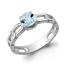 Кольцо Аквамарин - Серебро 925, Топаз (арт. 65017502.5)