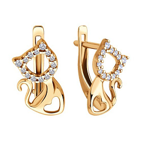 Серьги SOKOLOV - Серебро 925, Фианит (арт. 93022434)