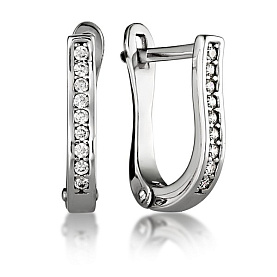 Серьги Галатея - Серебро 925, Фианит (арт. 3382.1S)