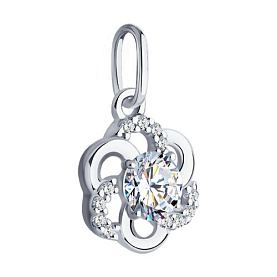 Подвеска SOKOLOV - Серебро 925, Фианит (арт. 94031381)