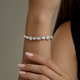 Браслет SOKOLOV - Серебро 925, Фианит (арт. 94051620)